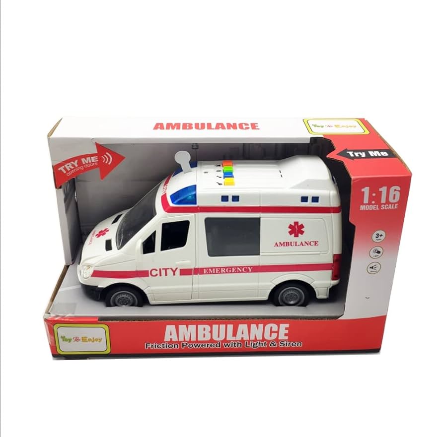 Amazon.com: Toy To Enjoy Ambulance Toy Car with Light